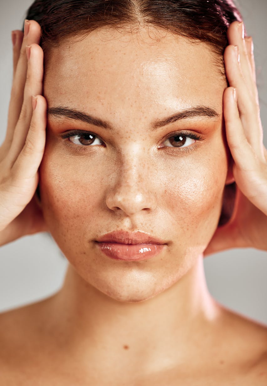 Lady showing face